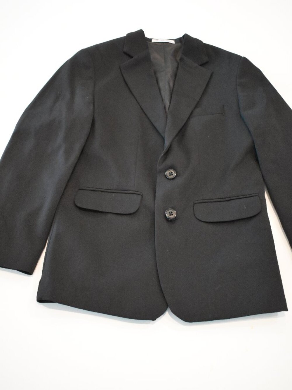 IZOD Boys Black Suit Jacket Sz 10 Reg Classic Two Button Blazer Formal School